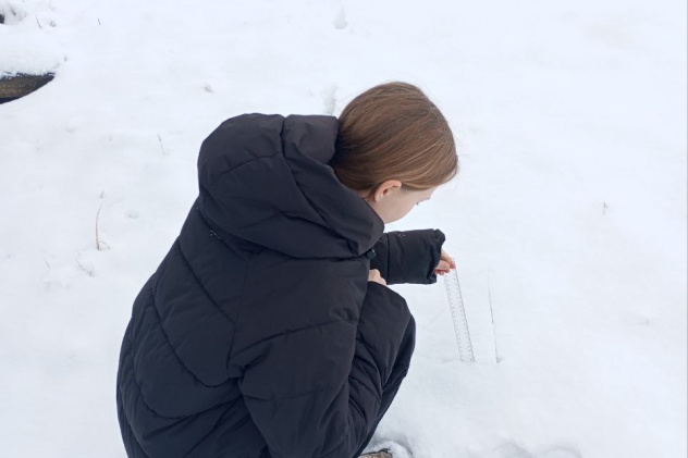 Юлия Кузина, фенолог, проводит наблюдение Юлия Кузина, фенолог, проводит наблюдение