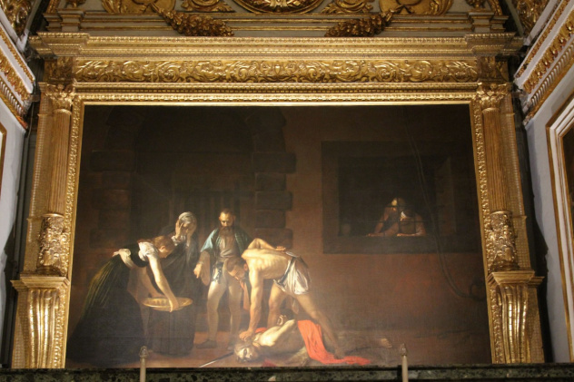 Картина Караваджо "Усекновение главы Иоанна Крестителя"