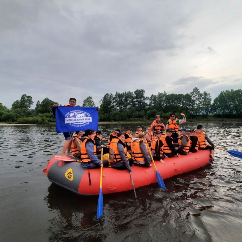 Участники в процессе сплава