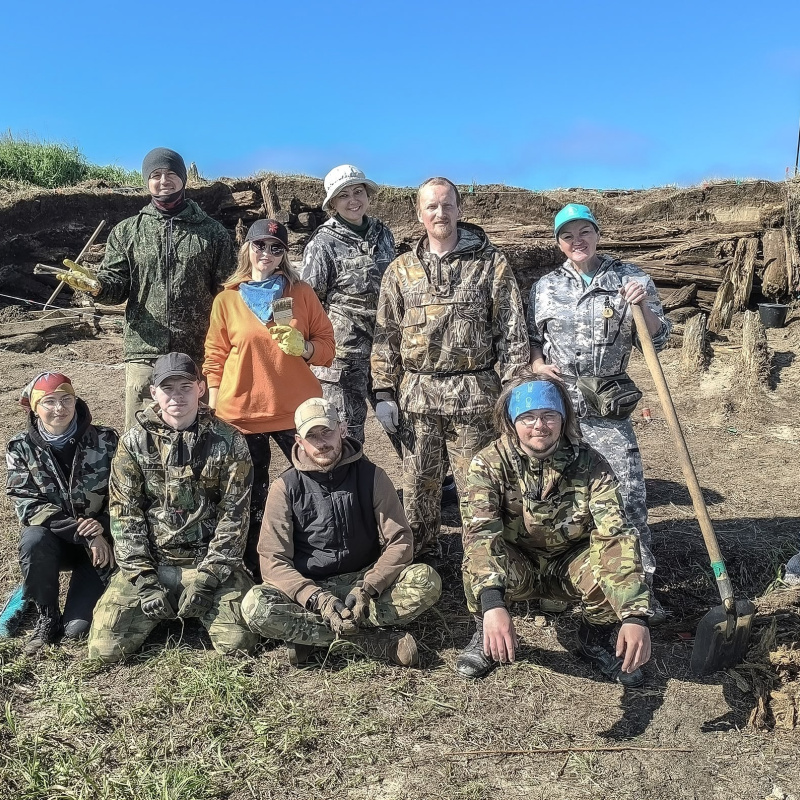 Волонтерская команда на раскопе Волонтерская команда на раскопе