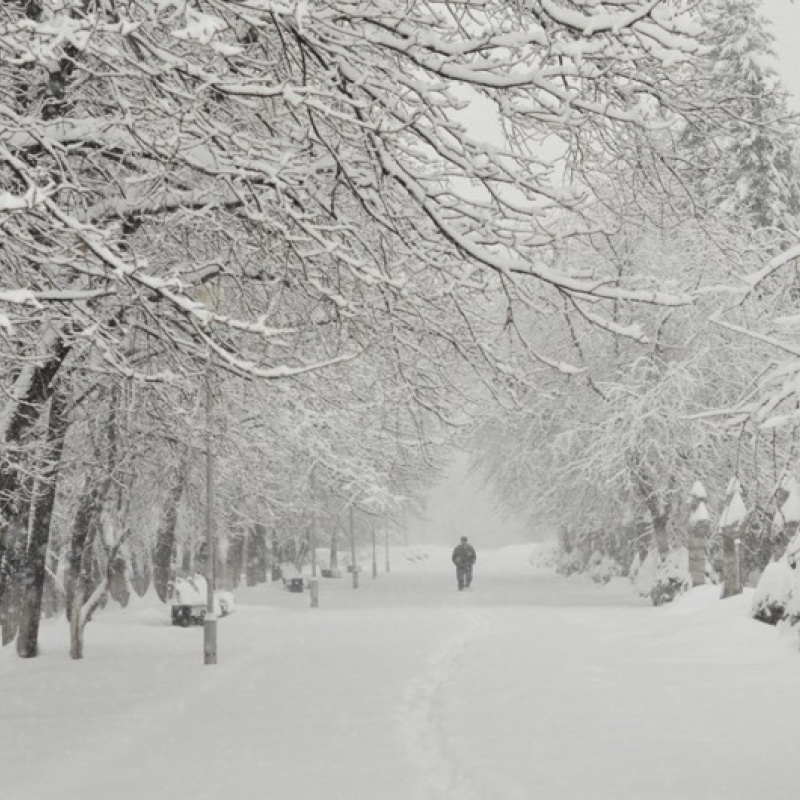 Снегопад в Горно-Алтайске Снегопад в Горно-Алтайске