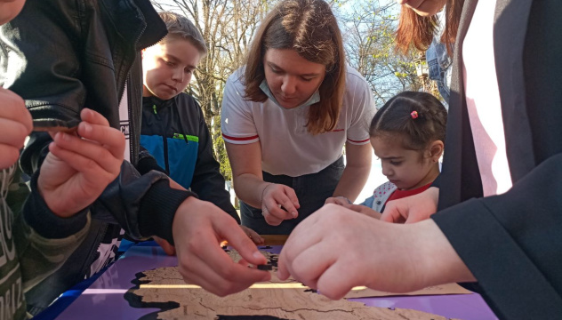 Акция по сбору спилс-карты в Центральном городском сквере