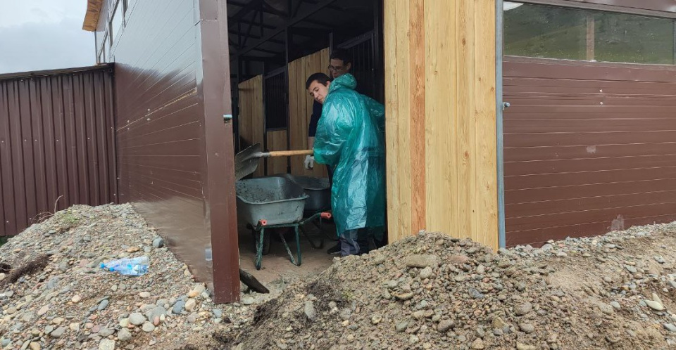 Работы по отсыпке карантинного помещения  